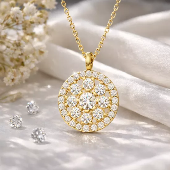 Silver Gold Flower Women’s Necklace