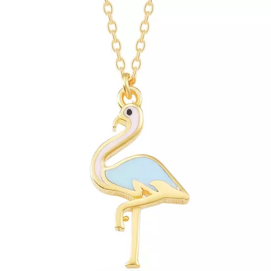 Gümüş Gold Flamingo Kadın Kolye