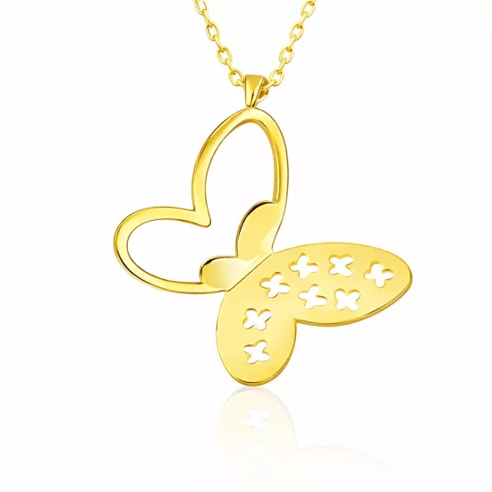 Silver Gold Butterfly Women’s Necklace