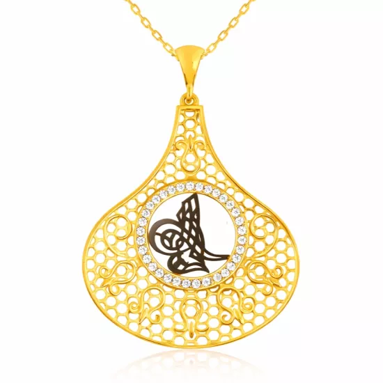 Silver Gold Tughra Women’s Necklace