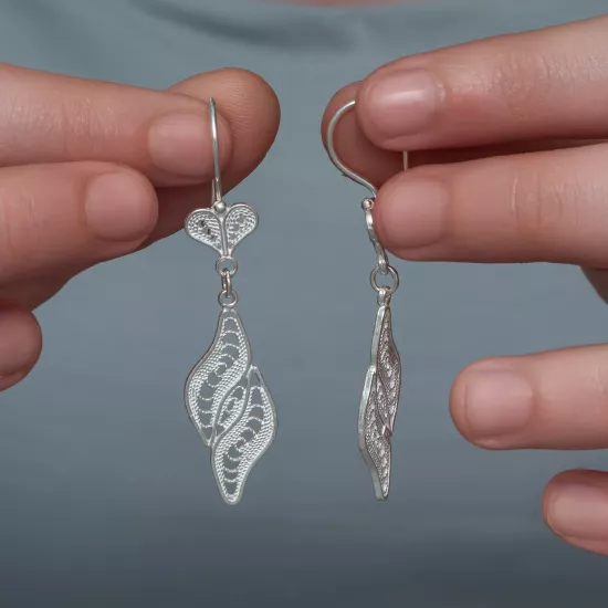 Sterling Silver 925 Filigree Earring