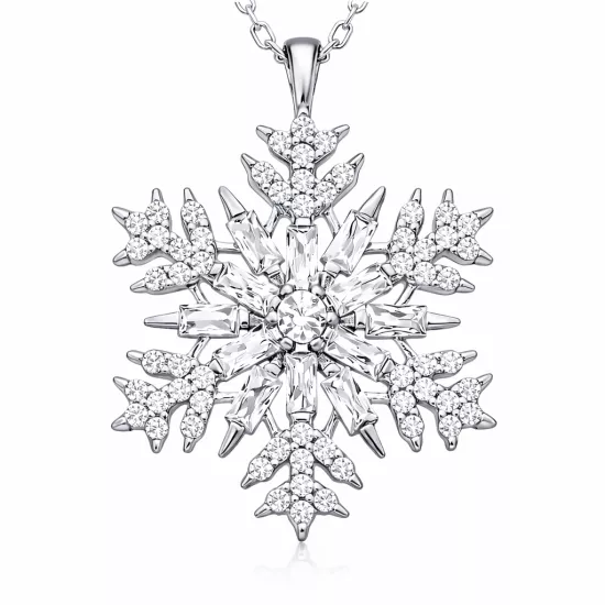 Gümüş Kar Tanesi Kolye