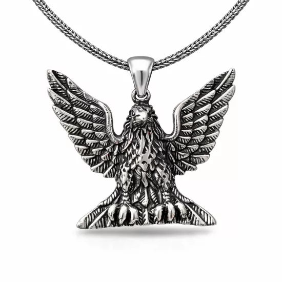 Gümüş Kartal Erkek Kolye