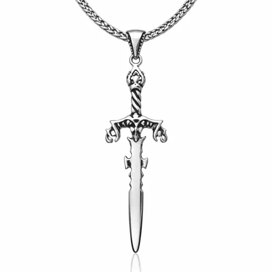 Silver Sword Men’s Necklace
