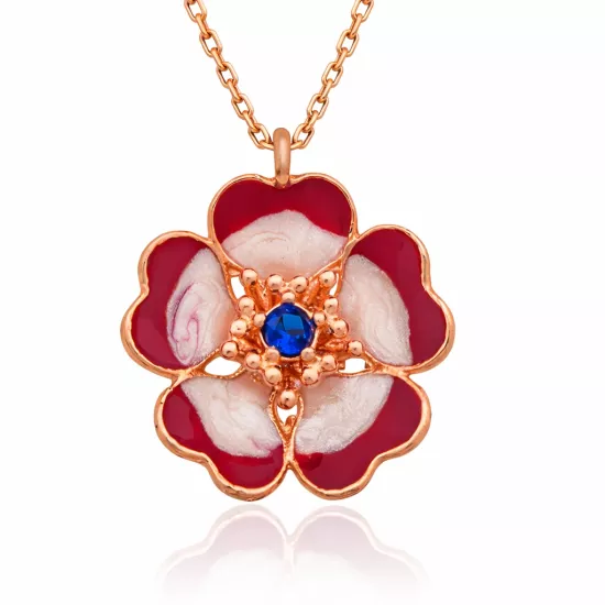 Silver Magnolia Flower Women’s Necklace