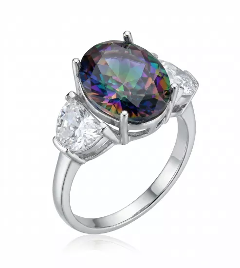Silver Mystic Zircon Stone Women’s Ring