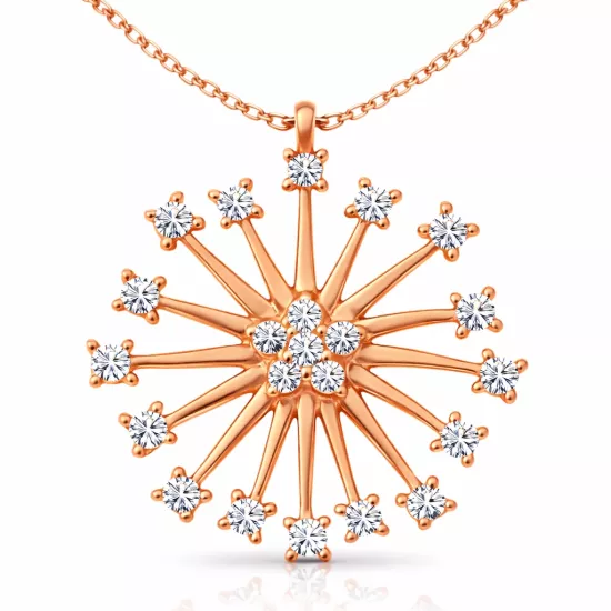 Silver Rose Flower Women’s Necklace