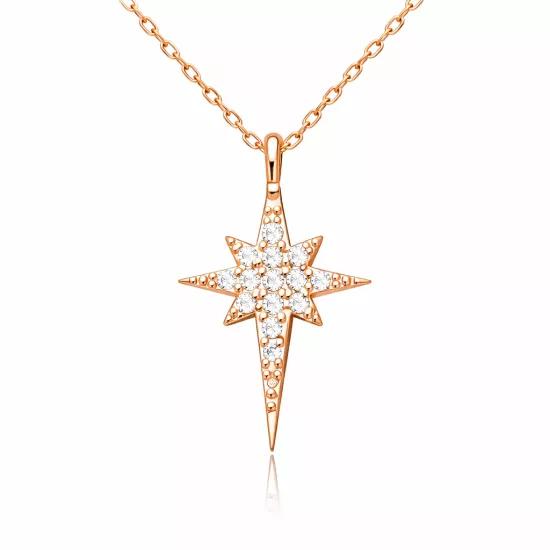 Silver Rose North Star Women’s Necklace