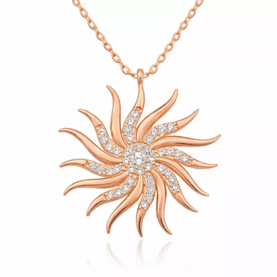 Silver Rose Wind Rose Women’s Necklace