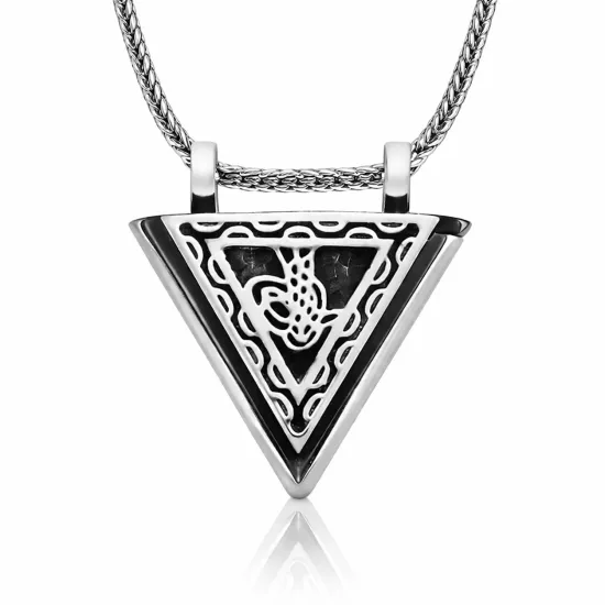 Silver Tughra Amulet Necklace