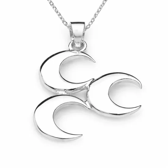 Gümüş Üç Hilal Kolye