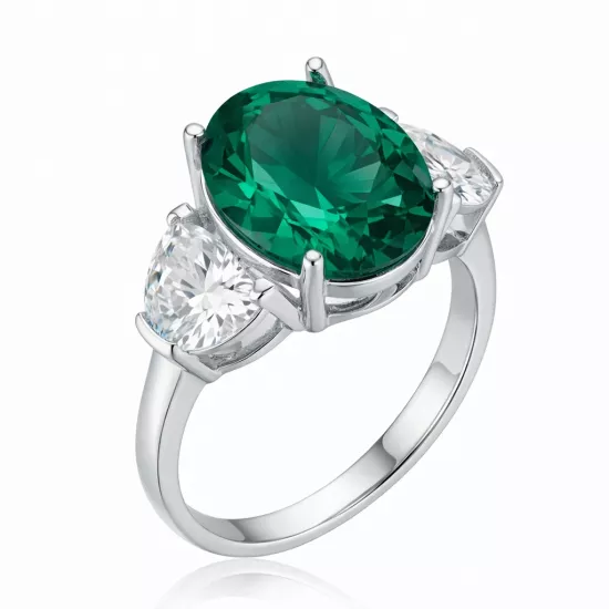 Silver Green Color Paraiba Stone Women’s Ring