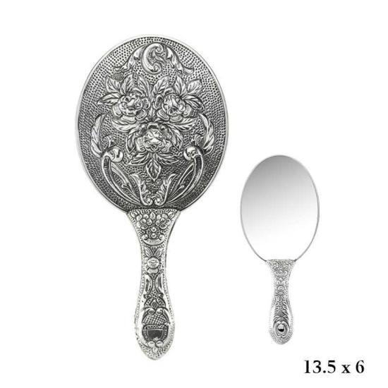 Rose Motif Hand Mirror