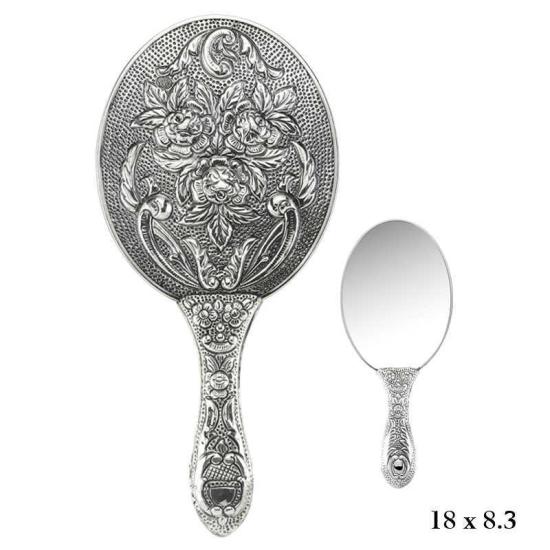 Rose Motif Hand Mirror