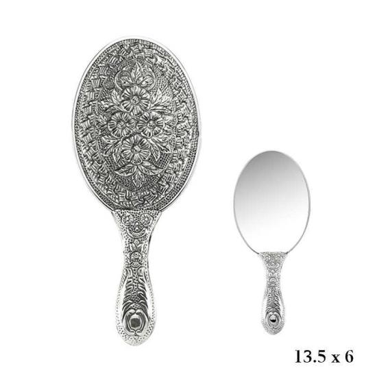 Daisy Motif Hand Mirror