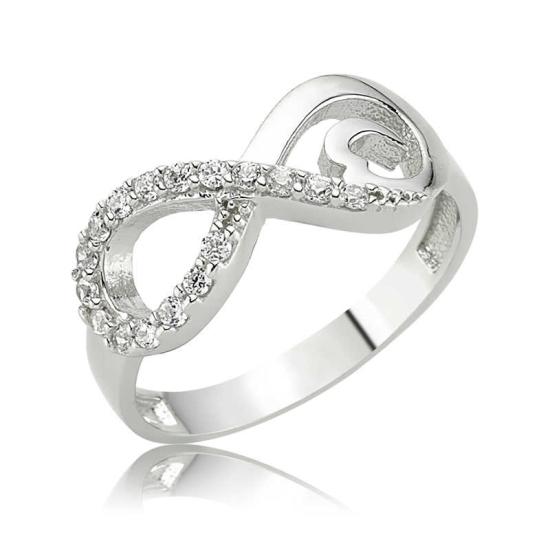 Silver Heart Eternity Women’s Ring