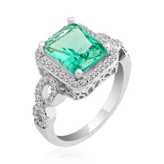 Silver Baguette Square Women’s Ring