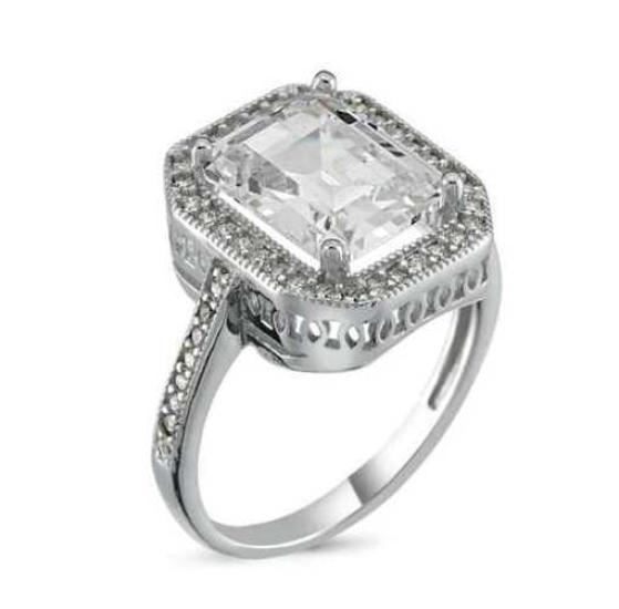 Silver Baguette Square Women’s Ring