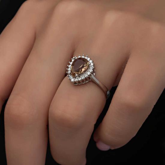 Silver Zultanite Drop Women’s Ring
