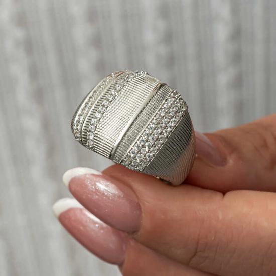 Silver Zircon Stone Women’s Ring