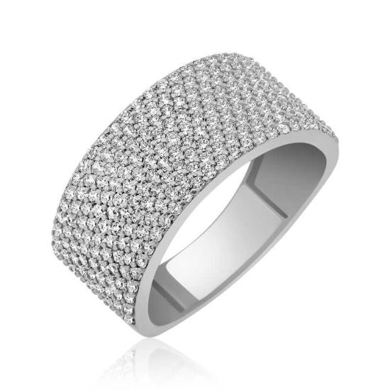 Silver Half Full Round Women’s Ring