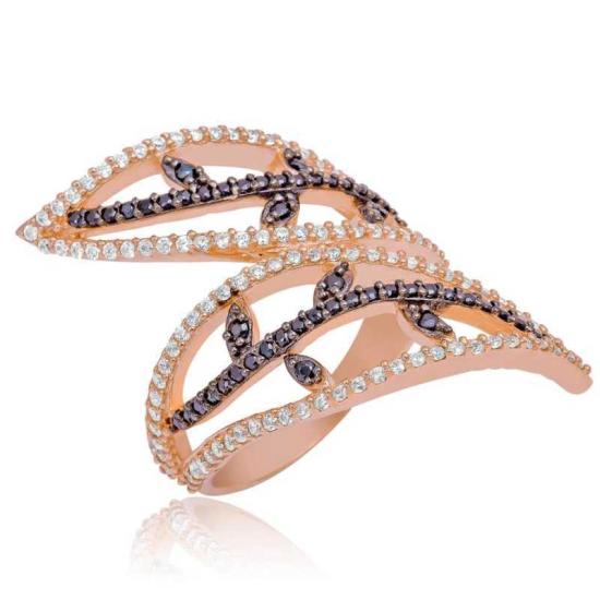 Silver Rose Leaf Women’s Ring