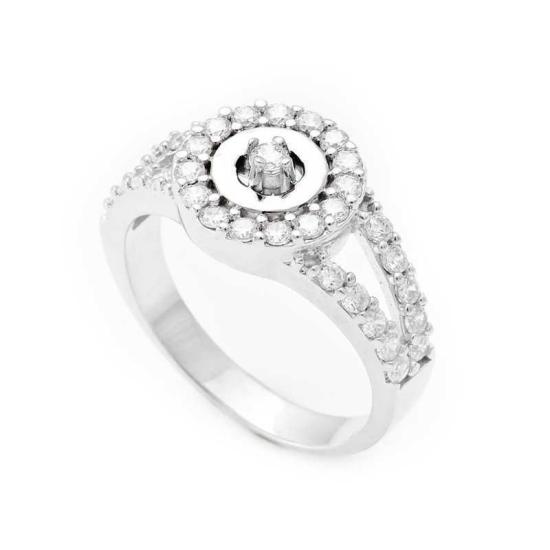 Silver Single Stone Women’s Ring