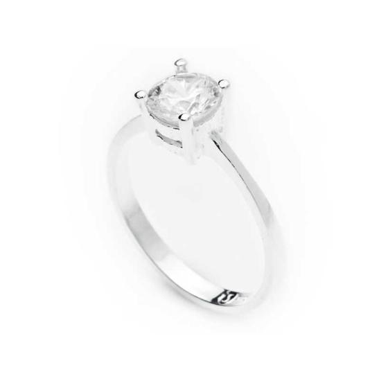 Silver Single Stone Women’s Ring