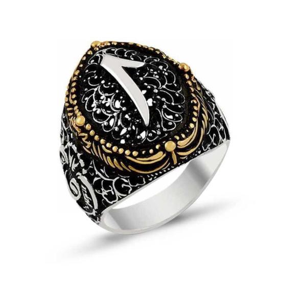 Silver Arabic Elif Written Men’s Ring