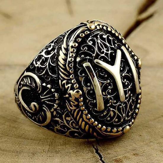Silver Kayi Tribe Crest Ring