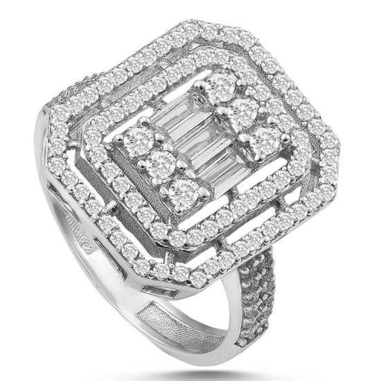 Silver Baguette Cut Women’s Ring
