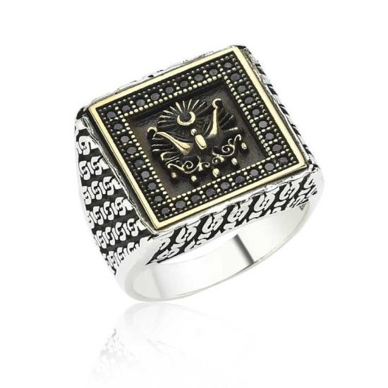 Silver Ottoman State Coat of Arms Men’s Ring