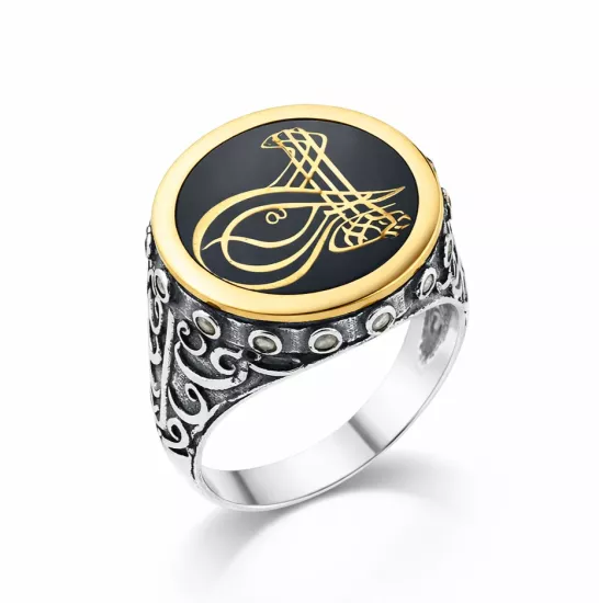 Gümüş Tuğralı Erkek Yüzük