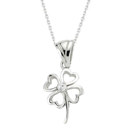Silver Four Leaf Clover Women’s Necklace