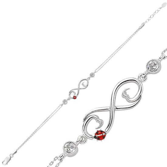 Silver Ladybug Infinity Women’s Bracelet