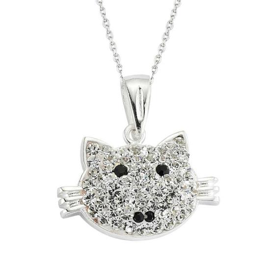 Sterling Silver 925 Cat Necklace