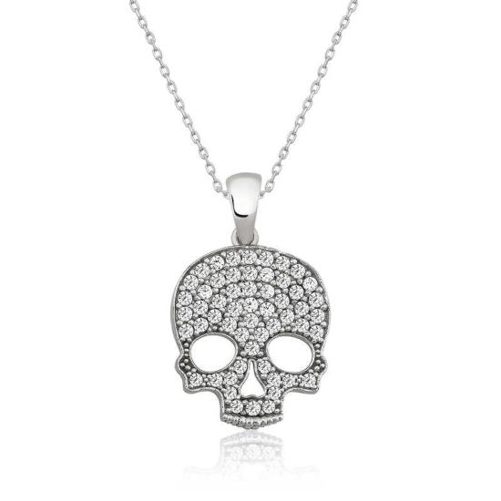 Silver Skull Women’s Necklace