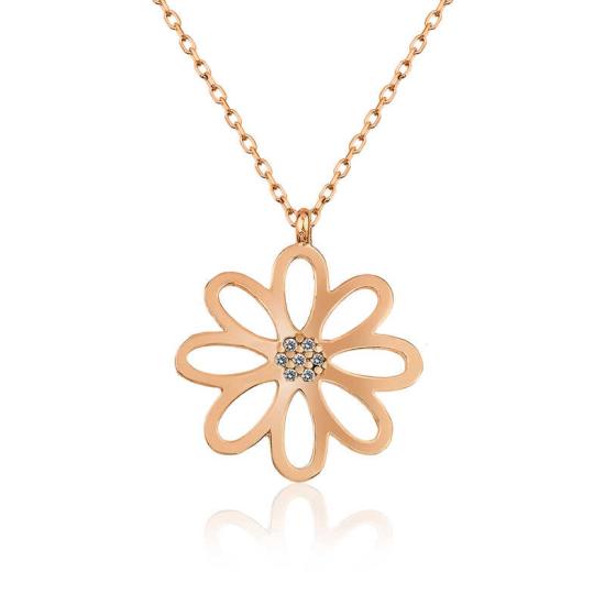 Silver Rose Flower Women’s Necklace
