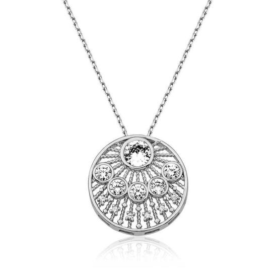 Silver Ethnic Patterned Women’s Necklace