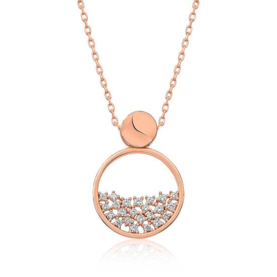 Silver Rose Dew Drop Women’s Necklace