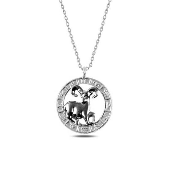 Silver Aries Necklace