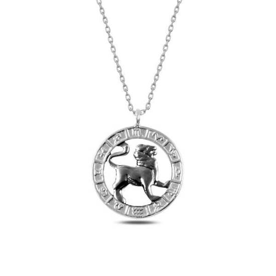 Silver Leo Zodiac Necklace