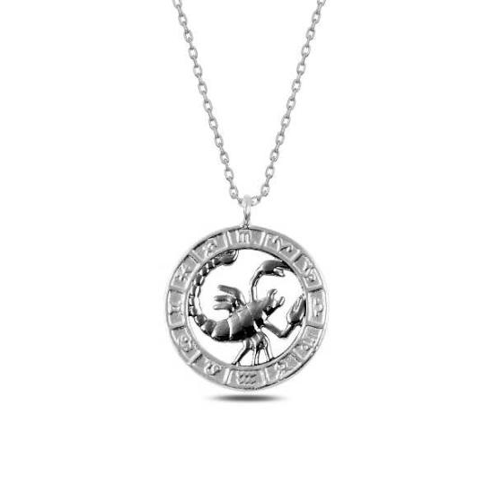 Silver Scorpio Zodiac Necklace