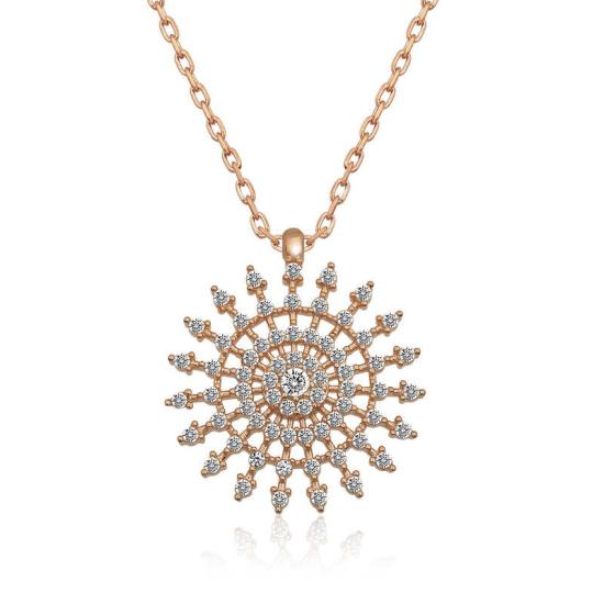 Silver Sun Necklace
