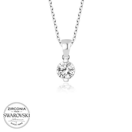 Swarovski Stone Silver Solitaire Women’s Necklace