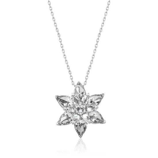 Silver White Lotus Flower Women’s Necklace