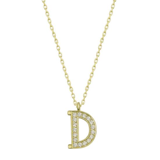 Silver Gold Letter D Women’s Necklace
