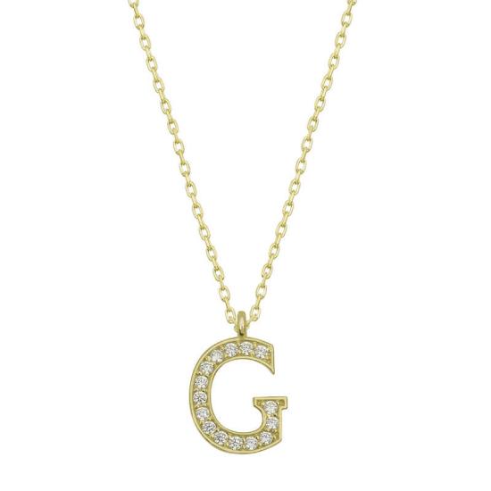 Silver Gold Letter G Women’s Necklace