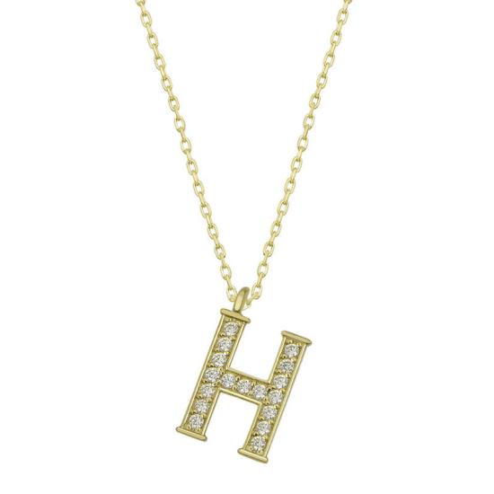 Silver Gold Letter H Women’s Necklace