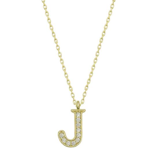 Silver Gold Letter J Women’s Necklace